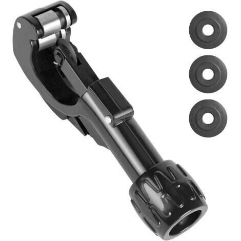 2 en 1 Coupe-Tube Ø 3-35 MM, Coupe-tube de 3 à 35 MM avec Ébavureur et 4 Pièces de Rechange pour Couper Tubes en Cuivre, PVC, Aluminium et Acier Inoxydable (1/5)