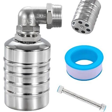 3/4" Vanne à Flotteur Entièrement Automatique, Valve De Contrôle Du Niveau D'Eau en Acier Inoxydable 304, Régulateur de Niveau d'eau Automatique Pour Réservoirs D'Eau, Piscines, Tours D'Eau (1/5)