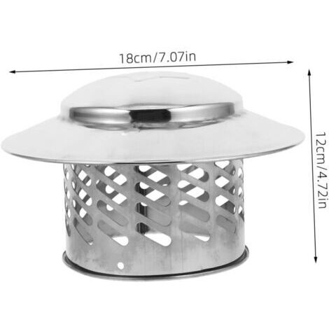 Couvercle de Cheminée Acier Inoxydable Pluie pour Fumisterie Capuchon Élégant pour Protection de Tuyaux Installation Facile et Durable (1/5)