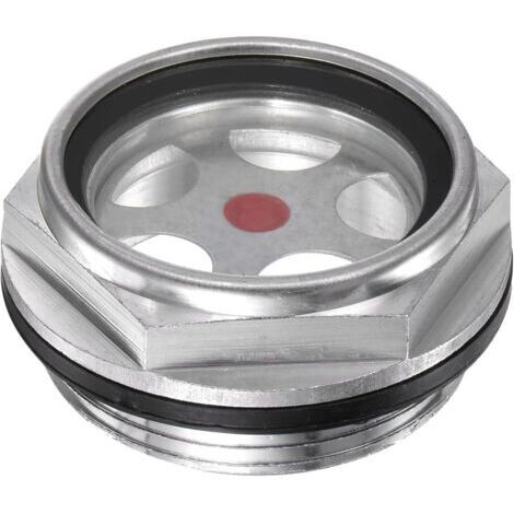 Air Compresseur Huile Niveau Jauge Vision Verre G1-1/2 Mâle Fileté Aluminium Liquide Indicateur Vision Fenêtre