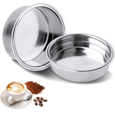 51mm Filtre à Café, Porte Filtre à Café Filtre à Café en Acier Inoxydable 51mm, Filtre à Café Réutilisable en Acier Inoxydable Filtres pour Cafetières Pressurisées 1 Tasse et 2 Tasses (1/5)