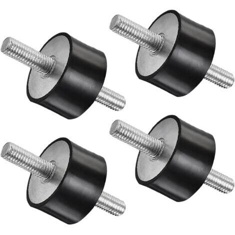 4 Pièces Amortisseur En Caoutchouc M8, Amortisseur En Caoutchouc Anti-Vibration Supports D'isolation, Amortisseur En Caoutchouc Cylindrique, Pour Compresseurs D'air, Moteurs Diesel, Pompes à Eau (1/5)