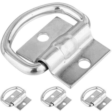 Lot de 4 Anneaux d'Arrimage en Acier Haute Résistance Accessoires pour Remorques et Camions Crochets de Fixation Robustes pour Chargement Sécurisé pour Transport et Logistique (1/5)