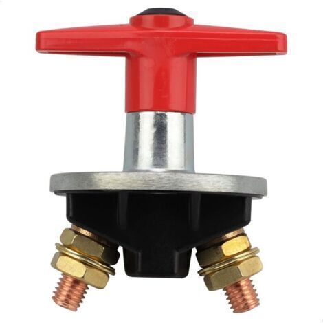 Interrupteur de coupure de batterie, 12V-60V, 300A, universel, à clé fixe, déconnexion de la batterie, interrupteur d'urgence automobile pour voiture et bateau. (1/4)