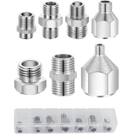 Lot de 7 adaptateurs d'aérographe pour aérographe et compresseur (1/5)