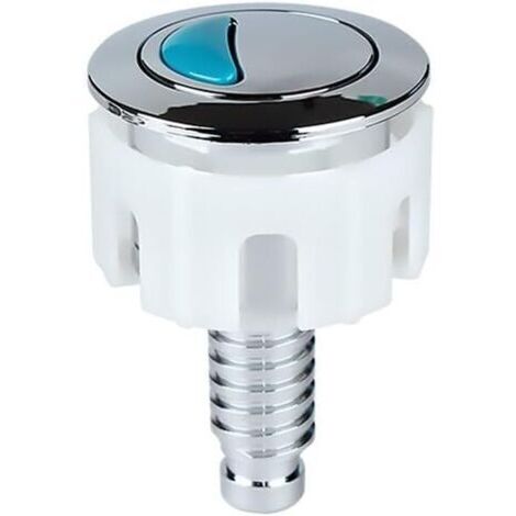 Bouton de chasse d'eau double pour toilettes, bouton de chasse d'eau, bouton de chasse d'eau en ABS, bouton de chasse d'eau pour salle de bain WC (rond) (1/5)