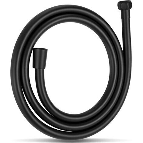 Flexible de Douche 2m,Avec protection Anti-Torsion,PVC Tuyau de Douche,Haute pression de remplacement Tuyau de Douche,Pour robinetterie de salle de bains,Noir Mat (1/5)