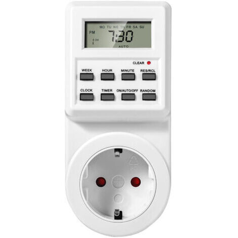 Programmateur Prise Electrique et Digitale, Prise Programmable à Cycle Alternatif et répétitif, Prise Minuteur Compte à Rebours, Prise Minuteur Programmable with LCD, Économiser Électricité (1/5)