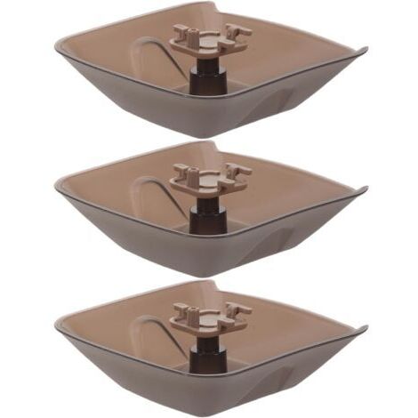 Lot De 3 Récupérateurs D'Huile Pour Hotte Bacs De Récupération D'Huile En Plastique Noir En Polypropylène (1/5)
