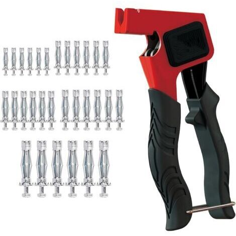 Kit d Outils de Réglage D ancrage Mural, Outil de Réglage en Métal pour Ancrage Mural Robuste avec Pince, avec 30 vis d ancrage Murales Creuses, pour Fixation de Plaque de Plâtre d ancrage de Cavité (1/5)