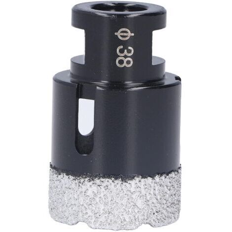 Foret diamanté brasé sous vide, professionnel, robuste, ouvre-trou pour marbre, perçage rapide, granit, carreaux de céramique, filetage M14 noir 38mm (1/5)