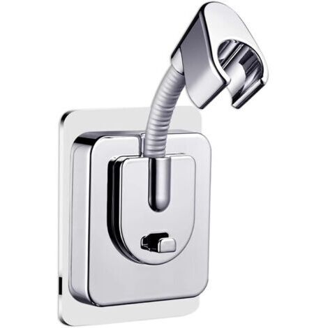 Support de pommeau de douche sans perçage, support de douchette réglable avec adaptateur en silicone, montage mural, adhésif puissant, support de pommeau de douche pour salle de bain (1/5)