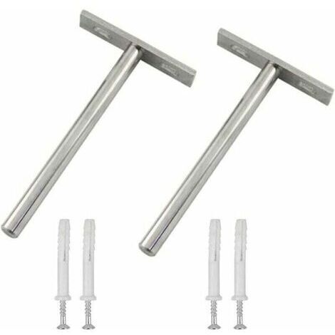 Supports d'étagère flottants, supports d'étagère invisibles, support flottant invisible avec 4 vis et 4 tubes d'expansion pour étagères en bois. (1/4)