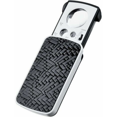 Loupe Bijoutiers Loupe de Poche Petite Loupe Portable Loupe de Bijoux 30 X 60 X 90 X Grossissement avec LED et UV Lampes (Noir) (1/5)