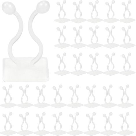 Plante Grimpante Support Clips 50 Pcs Crochet Fixateur Mural Auto-adhésif Support pour Plantes Grimpantes Décoration de la Maison (Blanche) (1/5)