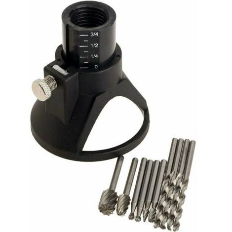 Kit de fixation rotatif multi-outils, pour guidage de coupe Foret de foret Rotary Multi Outil de coupe Guide de coupe contrôlée – 11 Set - (1/5)