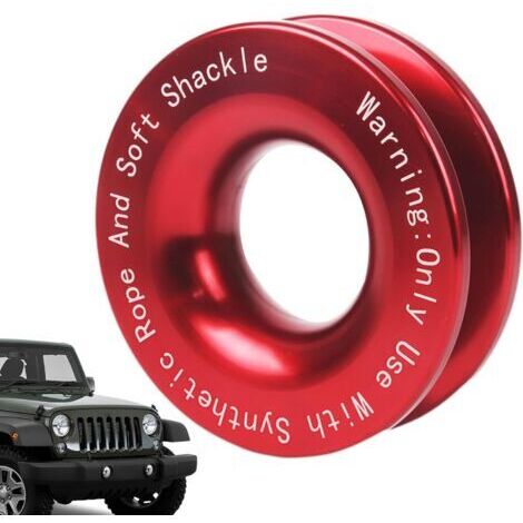 Anneau de Récupération, Manille Souple 41 000 LB, Poulie d'Arrachage Robuste pour Récupération Hors Route, Outil de Récupération de Véhicules 4x4, Récupération de Terrain (1/5)