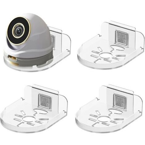 Support de caméra murale, support pour caméra de surveillance, support universel en plastique pour caméra pour montage mural en intérieur extérieur, 4 pièces (1/5)