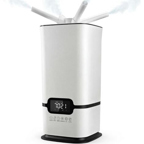 Humidificateur Industriel 16L, Grande Capacité, Contrôle Intelligent de l'Humidité, Minuterie et Remplissage par le Haut, Atomiseurs à 3 Noyaux, Portable, Idéal pour Bureaux et Grands Espaces