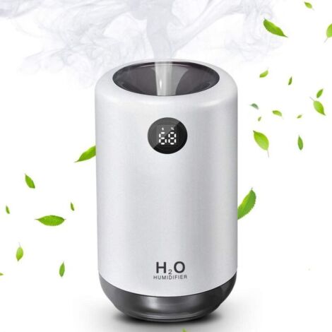 Humidificateur, humidificateur portable à brume froide alimenté par batterie 500 ml, humidificateur de bureau USB pour voiture avec (1/4)