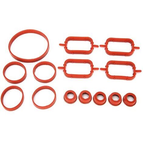 DEESSE SHOP-Tbest Kit de Collecteur D'admission, Joint Orange ABS Haute Performance, pour Moteur M57 M47 E87 E46 E90 E91 E92 E93 E39 E60 6 Cylindres, 14 Pièces. (1/5)