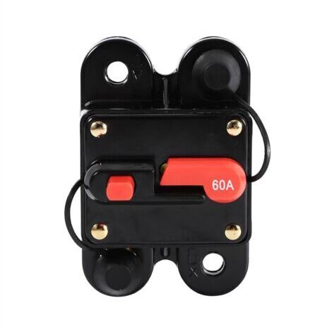 DEESSE SHOP-Porte-fusible de réinitialisation de disjoncteur, 50Amp -100Amp Disjoncteur de réinitialisation Porte-fusible Voiture Bateau Porte-fusible étanche 12-24 V Neuf(60A) (1/5)