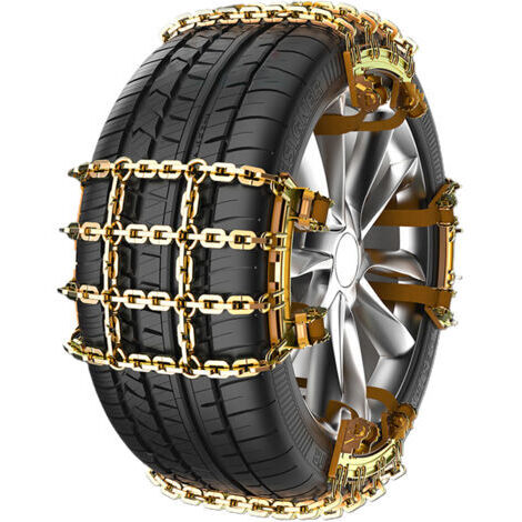 DEESSE SHOP-Chaînes de Neige Charges Antidérapantes Anti Slip Tire Chaines, Chaînes de Neige de Pneus pour Camions de VOC SUV avec un Bon Effet Anti-glissement, Boucle de Serrage Automatique. (1/5)