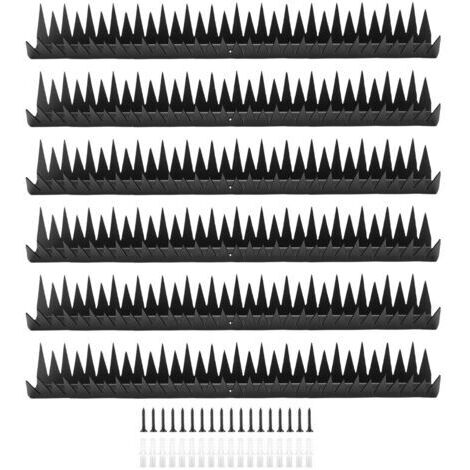DEESSE SHOP-Rosvola Pointes de clôture Anti-escalade, 15.7 pouces, en acier au carbone, anti-intrusion métallique, pour mur extérieur, maison, jardin, sécurité, 6 pièces (1/5)
