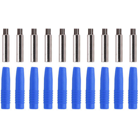 DEESSE SHOP-Hyuduo 10 Cover de Bouchon de Banane 2 Mm à 2 Mm avec Broche en Métal, PA et Matériau en Cuivre pour Tester des équipements, Simple et Pratique, Haute Précision (BLUE) (1/5)