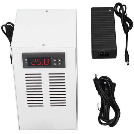 DEESSE SHOP-Refroidisseur D'aquarium, 72 W 3 L Min 30-35 DB Refroidisseur D'eau à Faible Bruit D'aquarium Spécial Silencieux Compresseur de Réfrigération avec Contrôle (Prise.