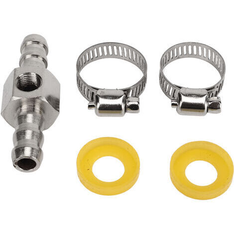 DEESSE SHOP-Adaptateur de raccord en T 304 caoutchouc en acier inoxydable haute Performance pour jauge de pression de carburant ou capteur 3/8in adapté avec 9.5mm ID (1/5)