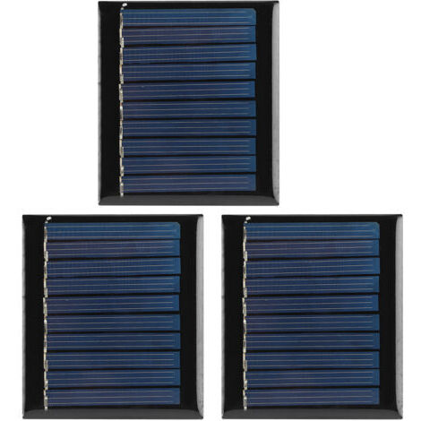 DEESSE SHOP-2.4x2.1in Mini 3Pcs / Set 0.3W panneau de panneau solaire, panneau solaire, petit système d'éclairage domestique pour l'éclairage de jardin (1/5)