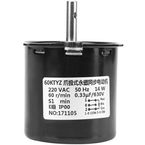 DEESSE SHOP-AC 220V Gear Box 60KTYZ Remplacement du moteur à engrenage synchrone (60r Min) (1/5)