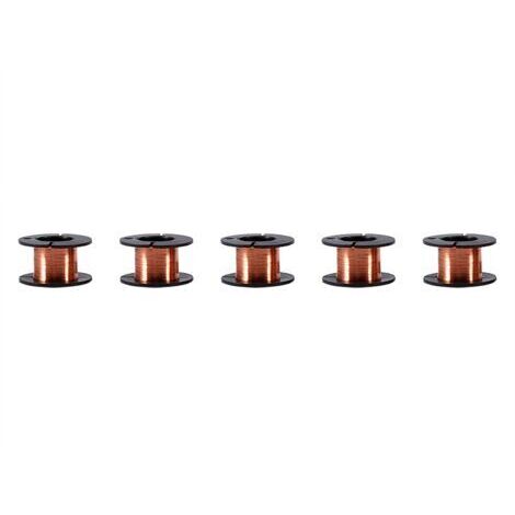 DEESSE SHOP-Fil D'enroulement en Cuivre émaillé de 0.1mm, 5 Pièces, Fil de Réparation émaillé, Longueur 15m. (1/5)