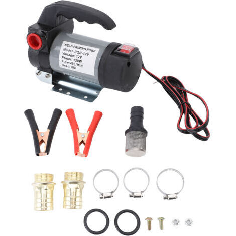 DEESSE SHOP-Pompe de transfert de carburant 12V 120W 40LPM, tête de 8m, extracteur d'huile électrique auto-amorçante pour Derv Kerosene (1/5)