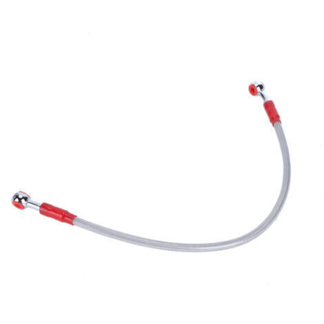 DEESSE SHOP-45 Tuyau d'huile de moto universel, conduite de tuyau de carburant de frein, raccord en acier inoxydable + tressé(45CM gris) (1/5)