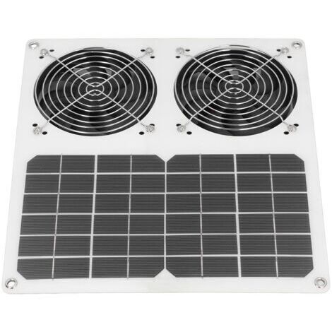 DEESSE SHOP-Ventilateur alimenté par Panneau Solaire, Ventilateur de Ventilation à énergie Solaire 12 Pouces étanche pour Poulailler (1/5)