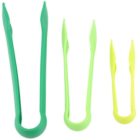 DEESSE SHOP-Pinces en Plastique, Pinces de Service Pince Non Collante 3 PCS Pinces en Plastique Multifonctions en Plastique pour Servir pour la Glace, le Pain, la Poignée de Viande (GREEN) (1/5)