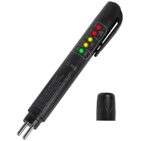 DEESSE SHOP-Testeur de liquide de frein, stylo de test de liquide Portable avec 5 indicateurs LED pour véhicule DOT3 DOT4, humidité automobile. (1/5)