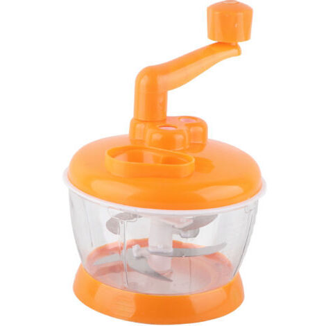 DEESSE SHOP-Hachoir à Légumes Manuel en Acier Inoxydable PP Mini Hachoir à Ail pour Hacher L'oignon, le Gingembre, les Légumes, le Poivre, la Viande D'épices (1/5)