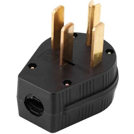 DEESSE SHOP-NEMA 14-50P 125-250V 50A 7KW Prise US Générateur Mise à la Terre Angle de Lame Droit 4 Trous Prise Mâle Remplacement de Prise électrique (1/5)