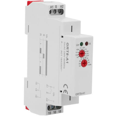 DEESSE SHOP-GRT8-A1 Mini relais temporisé à la mise sous tension Montage sur rail DIN AC 220V (1/5)