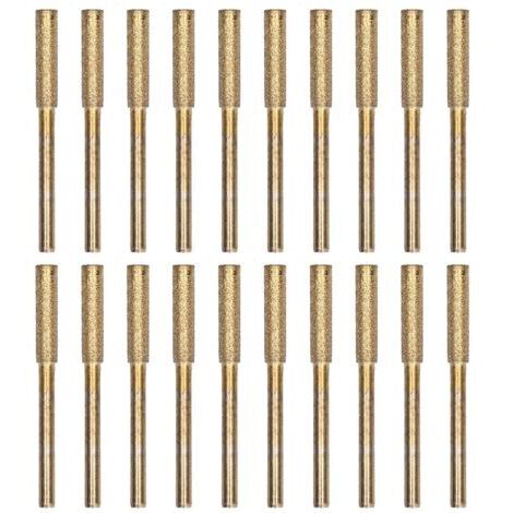 DEESSE SHOP-Spacnana 20pcs Burr Griding Stone File Kit de Poinçonnage de la Tronçonneuse, Taille-Creux de la Tronçonneuse, Affûtage Rapide et Facile des Lames de Scie à Chaîne (Gold 4mm) (1/5)