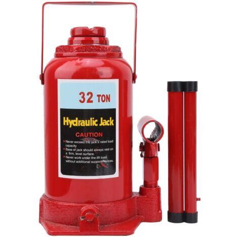DEESSE SHOP-Cric hydraulique bouteille 32 tonnes – Hauteur levée 250-470 mm – Acier épais pour applications industrielles – Clapet de libération d'huile (1/5)