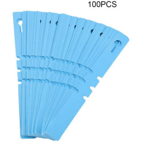 DEESSE SHOP-100pcs plastique pépinière jardin décor piquet étiquettes plantes étiquettes pelouse ornement bleu (1/5)