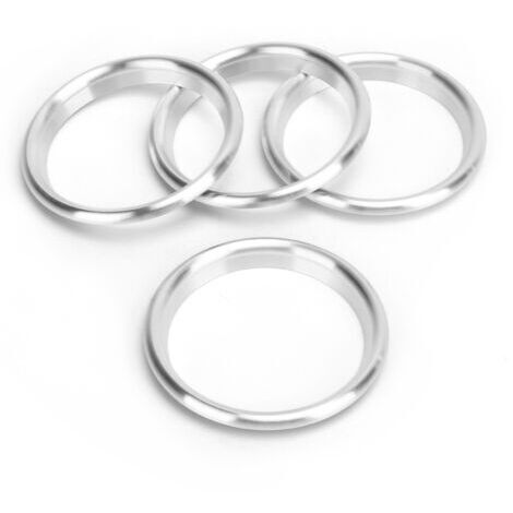 DEESSE SHOP-Tbest Anneau de Sortie d'air de Voiture en Alliage D'aluminium, Garniture Argentée de Remplacement, Ensemble de 4 Pièces pour Modèles 2014 2015 2016 2017 2018 2019, Couvercle de (1/5)