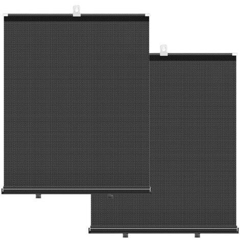 DEESSE SHOP-Akozon Retractable Car Window Stern Shade Shield Cover - Visor de Rideau en Rouleau pour Une Protection Maximale et Une Réduction de la Chaleur (Black) (1/5)