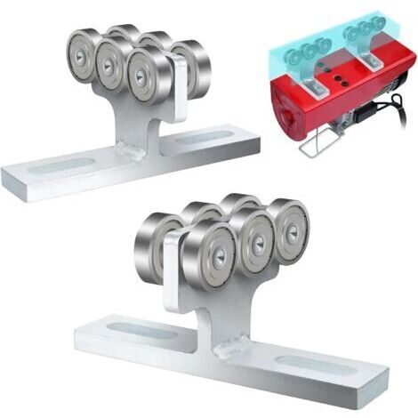DEESSE SHOP-Chariot à roulettes pour palan électrique 6 roues – Capacité 1260 kg – Acier au carbone zingué – Silencieux pour canaux de 3,8 cm ou plus