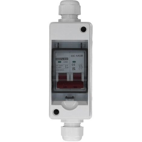 DEESSE SHOP-2P DC Disjoncteur 40A 1000V 6KA Capacité de Rupture DC Isolateur Interrupteur IP65 Étanche pour Système Solaire PV (1/5)