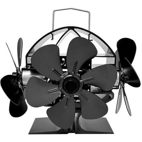 DEESSE SHOP-Ventilateur de poêle à bois 18 pales – Fonctionnement silencieux ≤25dB – Flux d'air 270° – Économie d'énergie pour cheminées (1/5)